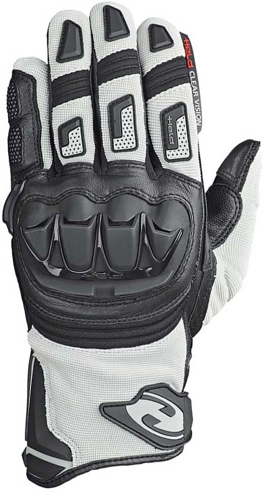 Held Motorradhandschuhe lang Motorrad Handschuh Sambia Pro Cross-/Enduro Handschuh grau/schwarz (lan