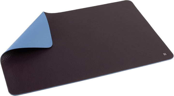 DUDU Büro-Schreibtischunterlage aus zweifarbigem Leder CM 61x40, beidseitig benutzbar, rollbar, weic