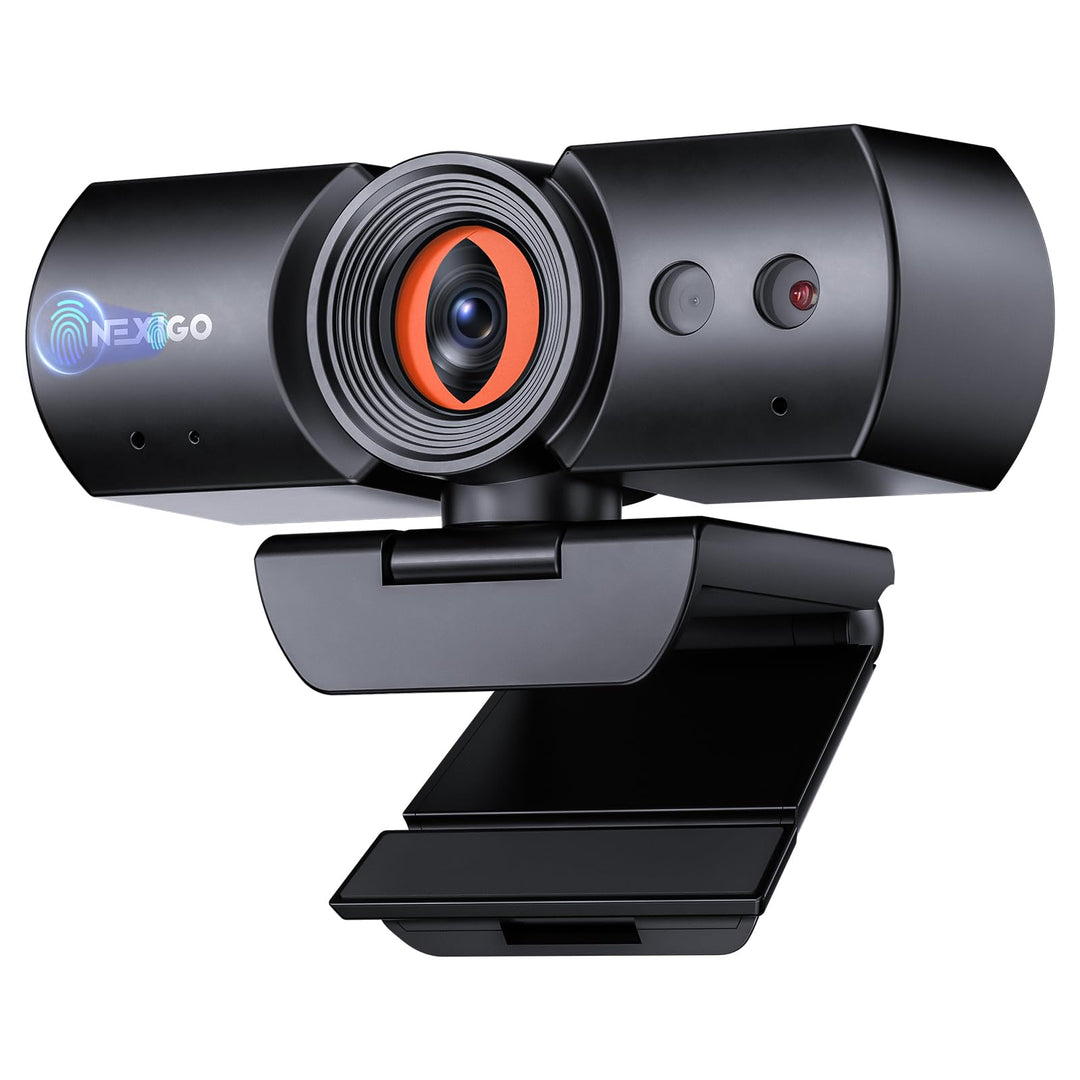 NexiGo HelloCam Pro, Webcam mit Windows Hello, 1080P 60FPS Autofokus, Echter Datenschutz, Automatisc