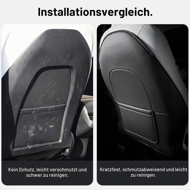 2 Stück für Tesla Model 3 Model Y, Leder-Sitzrückenschutz, Zubehör 2024 2025, Kinder-Kick-Matten, Si