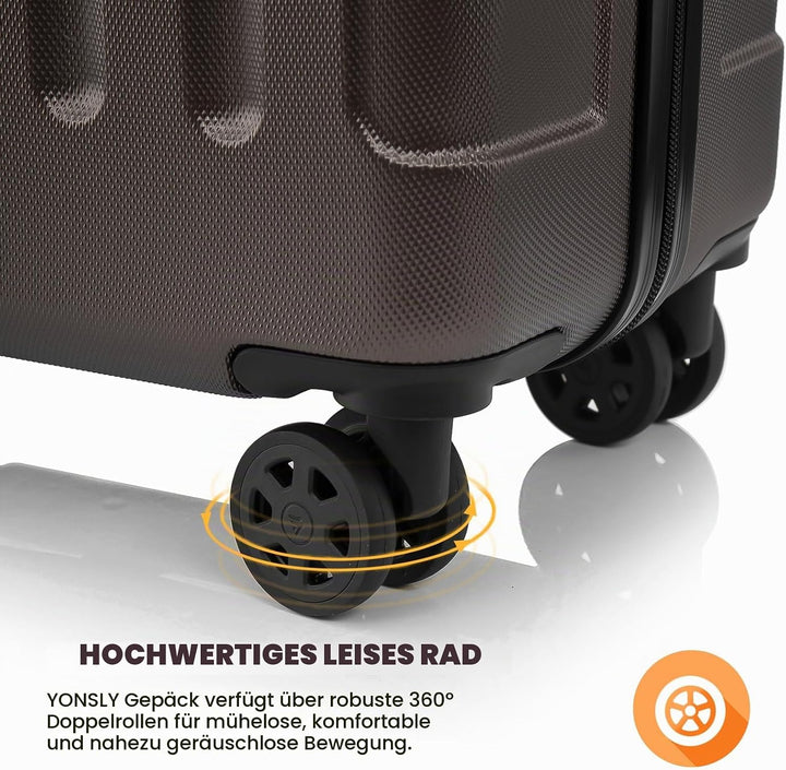 Koffer Suitcase Set, Trolley Reisekoffer, Rollkoffer Handgepäck, Kofferset, Gepäckset mit 4 Rollen 3