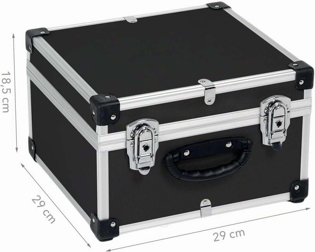 CD Koffer für 40 Standard CD Cases - 29,5 x 29 x 18,5 cm - Schwarz 40 CD&