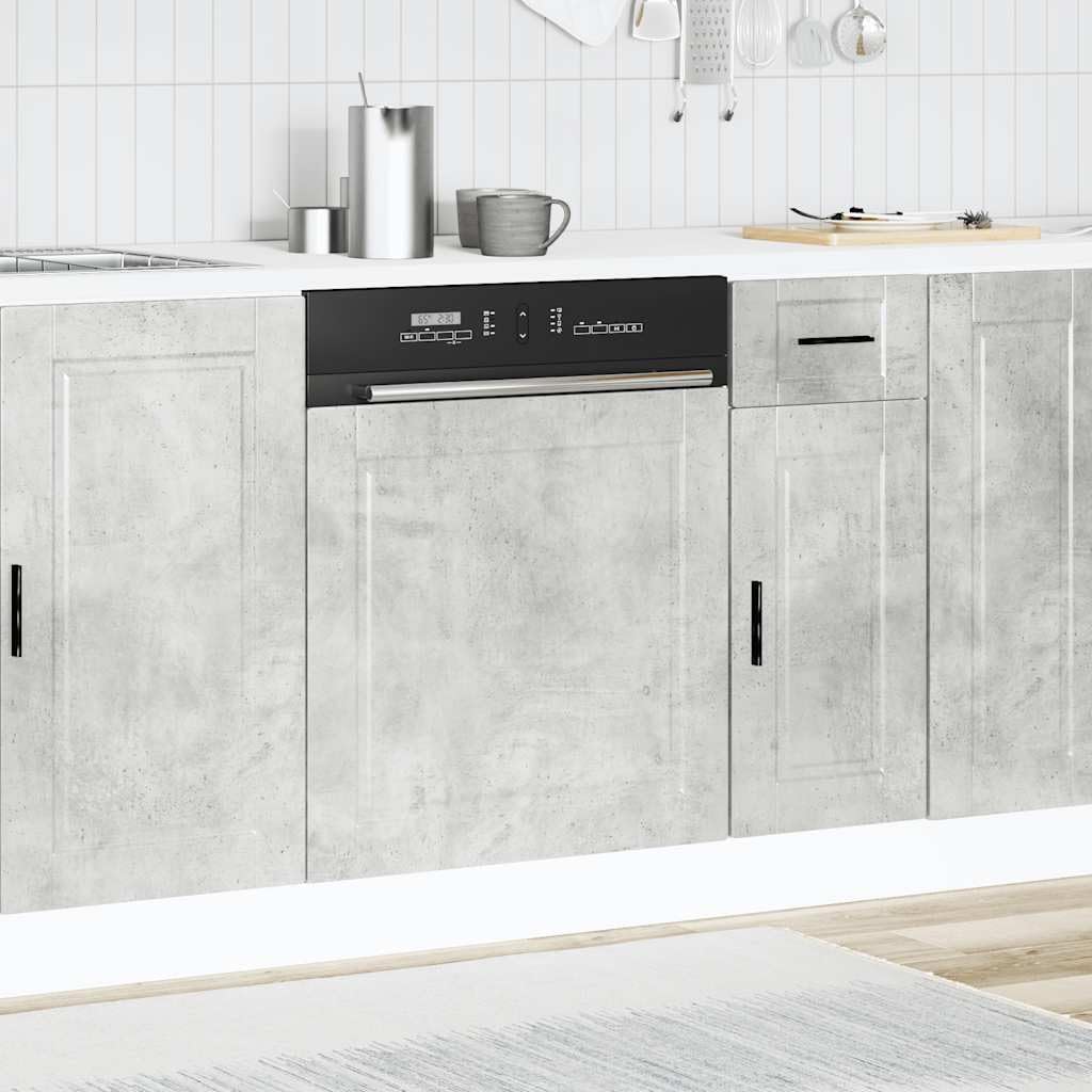 vidaXL Geschirrspülerblende Porto Betongrau 60x1,5x67 cm Holzwerkstoff, Geschirrspüler Frontblende,