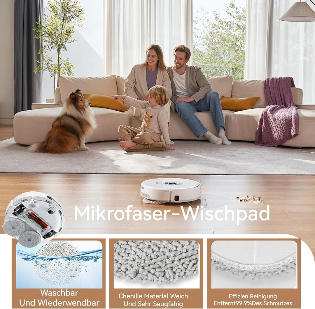 24 Stück Zubehör-Set Passend für Ecovacs Deebot T50 Omni/T50 Pro Omni, 1 Hauptbürste, 4 Filter, 6 Se