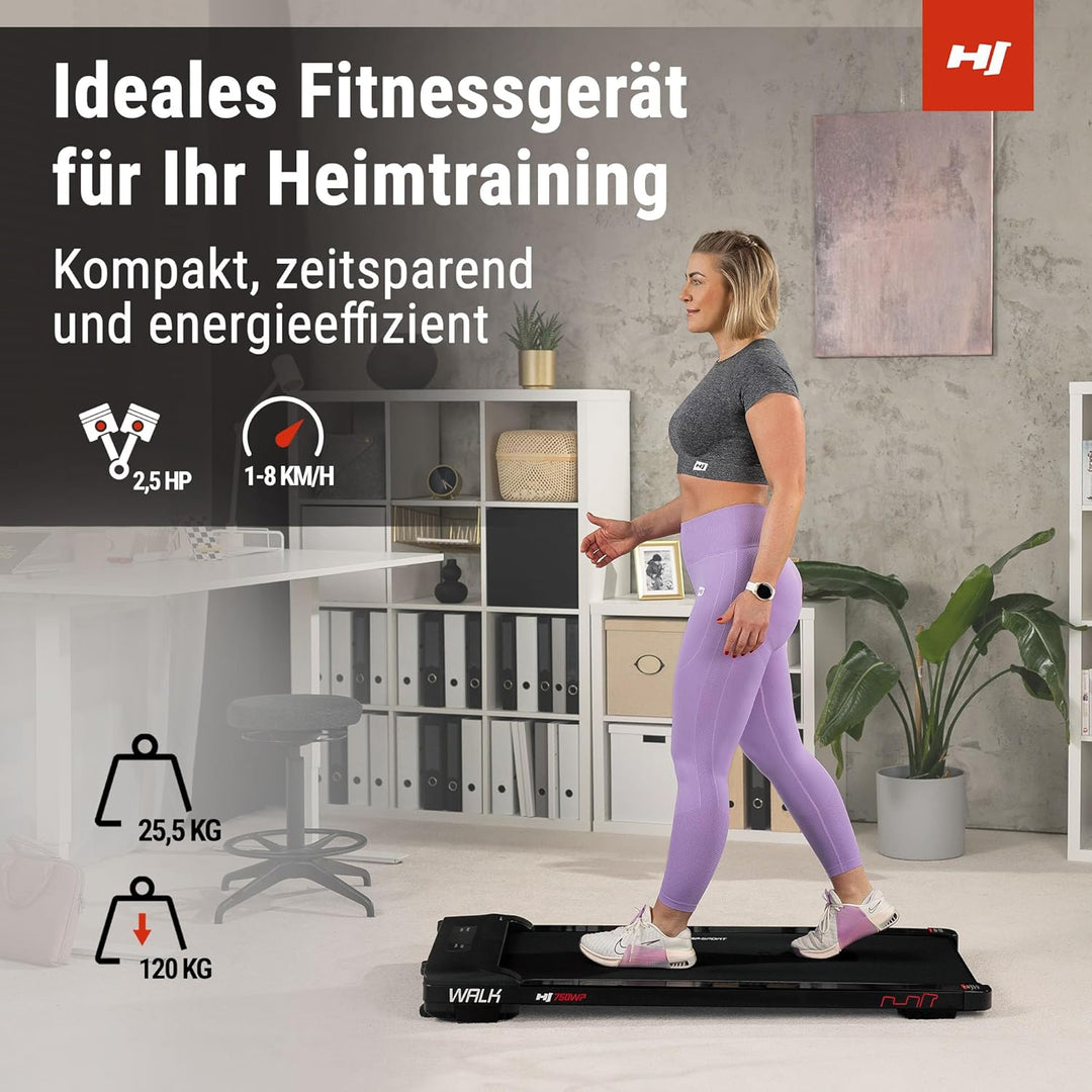 Hop-Sport Laufband HS-750WP Walk, Walking Pad - Geschwindigkeit bis 6 km/h, Lauffläche 45x110 cm, 2,