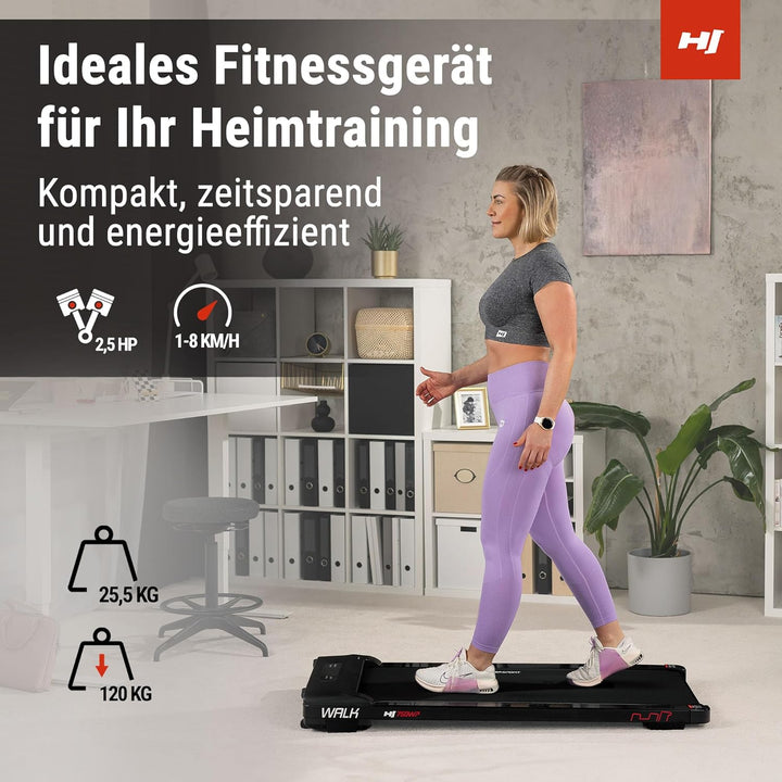 Hop-Sport Laufband HS-750WP Walk, Walking Pad - Geschwindigkeit bis 6 km/h, Lauffläche 45x110 cm, 2,
