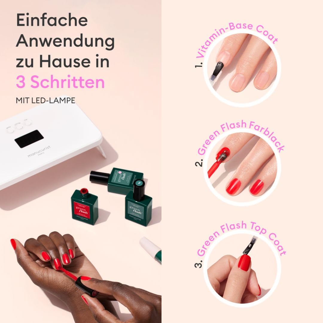 Manucurist Green Flash™ Vitamin Base Coat für UV Nagellack | für UV Nagellack Green Flash Nägel Selb
