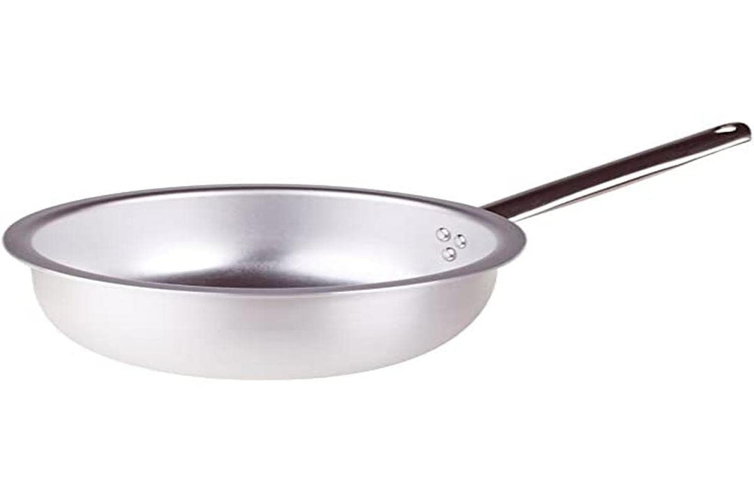 Pentole Agnelli Pfanne zum Wenden von Pasta und Risotto mit Rohrstiel, aus Aluminium 3 mm 28 cm silb