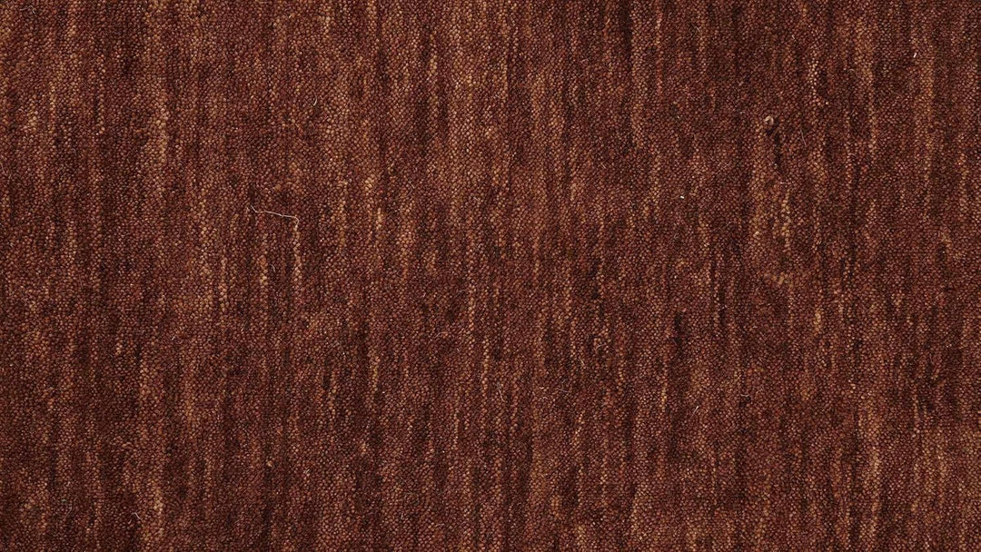 Wollteppich Gabbeh Uni 80x200 Handgewebt Läufer Braun Einfarbig Handarbeit Braun 80x200 cm, Braun 80