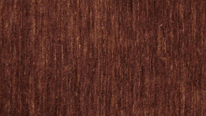 Wollteppich Gabbeh Uni 80x200 Handgewebt Läufer Braun Einfarbig Handarbeit Braun 80x200 cm, Braun 80