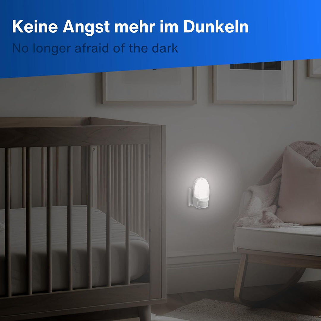 REV Nachtlicht - Steckdosenlampe mit Bewegungsmelder, Erfassungsbereich 110° bis zu 5m, LED Nachtlic