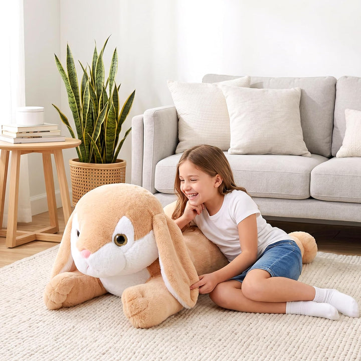 IKASA Gross Hase Stofftier Riesen Kuscheltier,78cm Gross Plüschtier Süsse Riesige Flauschige Weich J