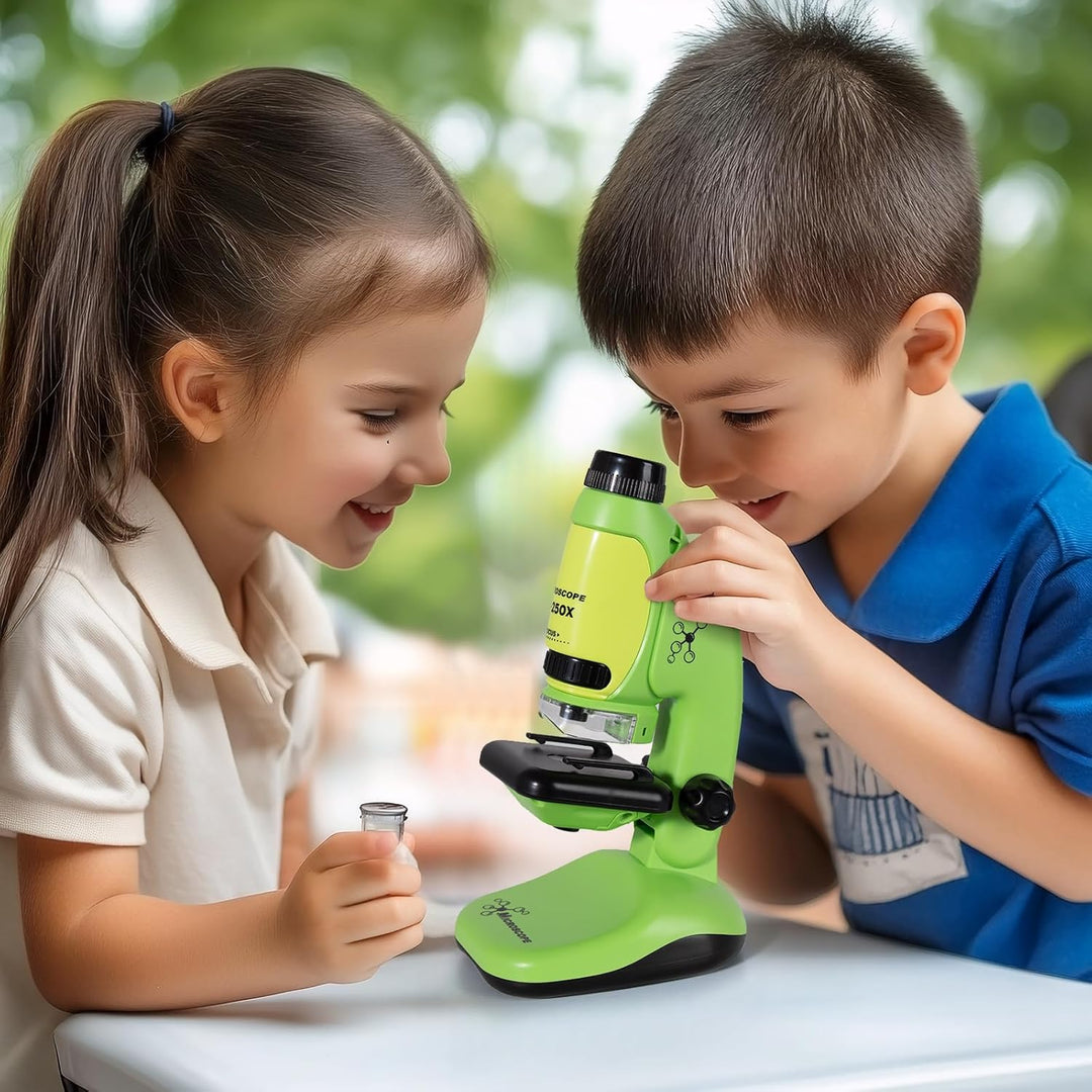 Todeco Mikroskop für Kinder, 50x-250x Taschenmikroskop, Benchtop Handmikroskop 2-in-1 mit Einstellba