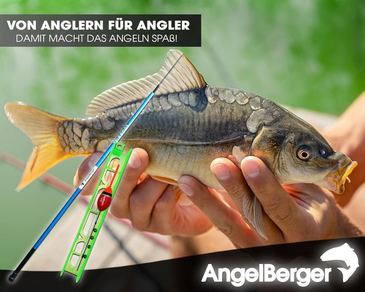 Angel-Berger Stipprute mit Fertigangel Pole Rod Kinderangel Köderfischangel Polerute Stippe Angel Se