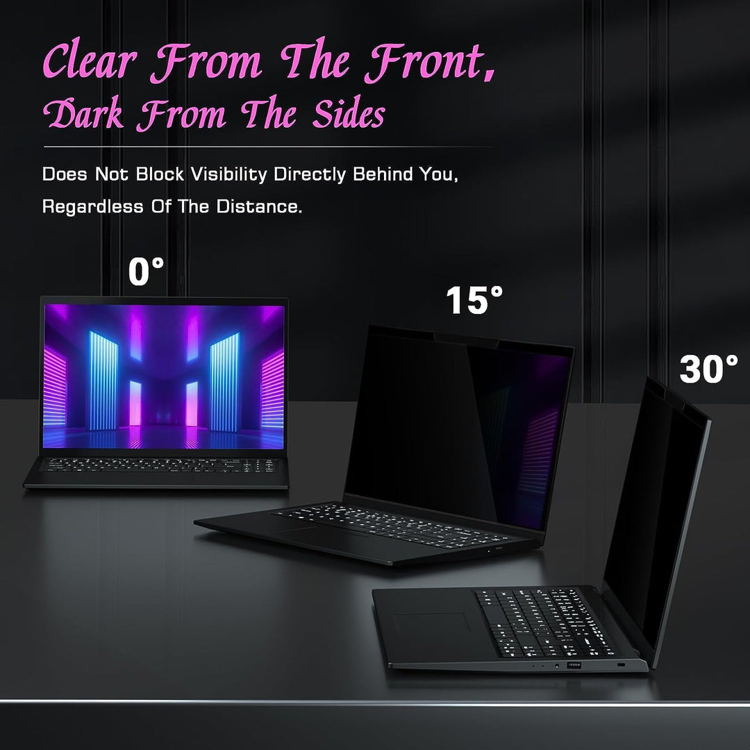 PYS Magnetischer Laptop Sichtschutz 14 Zoll (16:9 Aspekt) - Anti-Glare Blaulichtfilter, abnehmbarer