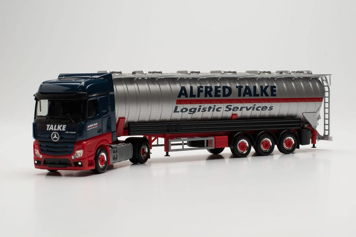 Herpa LKW Modell Mercedes Benz Actros Bigspace `18 ADR Saugsilo-Sattelzug „Alfred Talke“, originalge