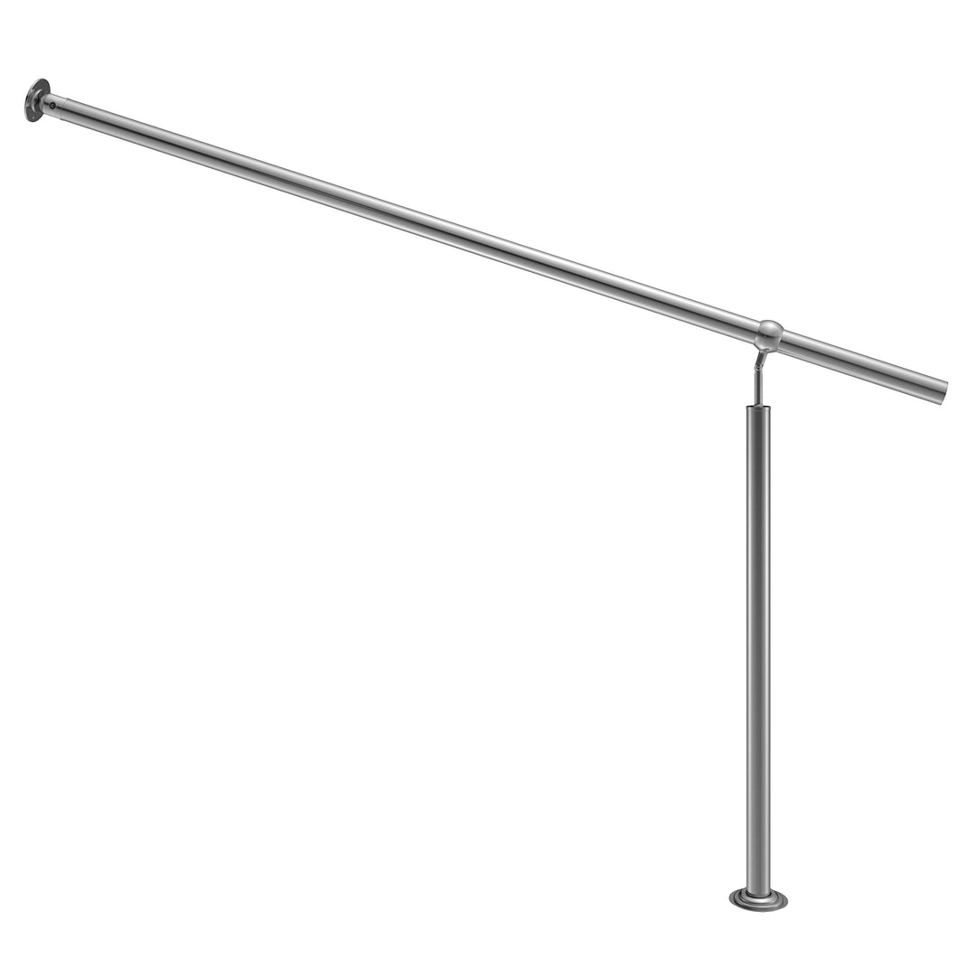 MONZANA® Edelstahl Eingangsgeländer 160cm Pflegeleicht Innen Aussen Handlauf Wandhandlauf Treppengel