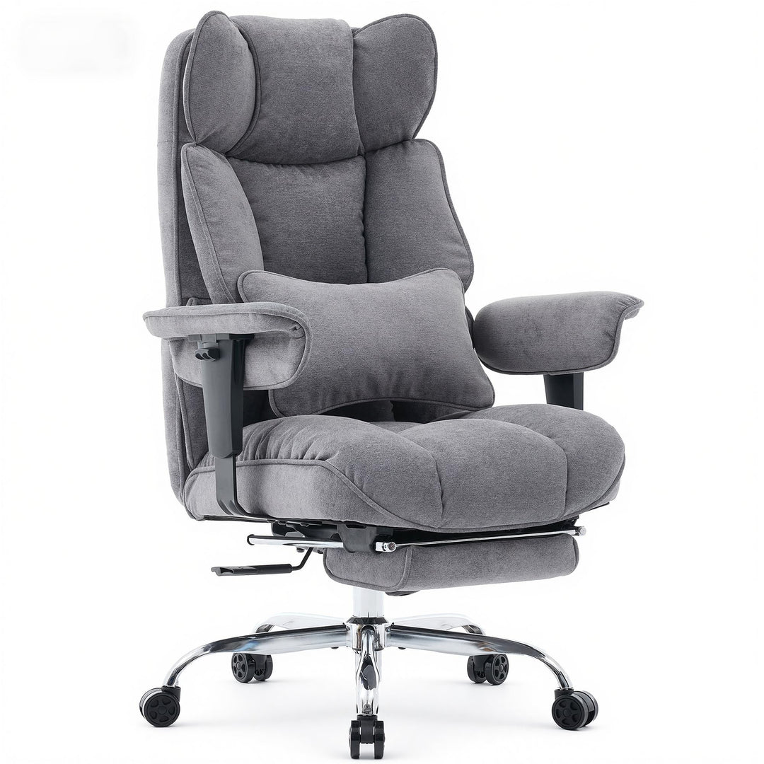 Efomao XXL Bürostuhl bis 200 kg, Schwerlast Stoff Chefsessel mit Fussstütze, Ergonomischer Computers