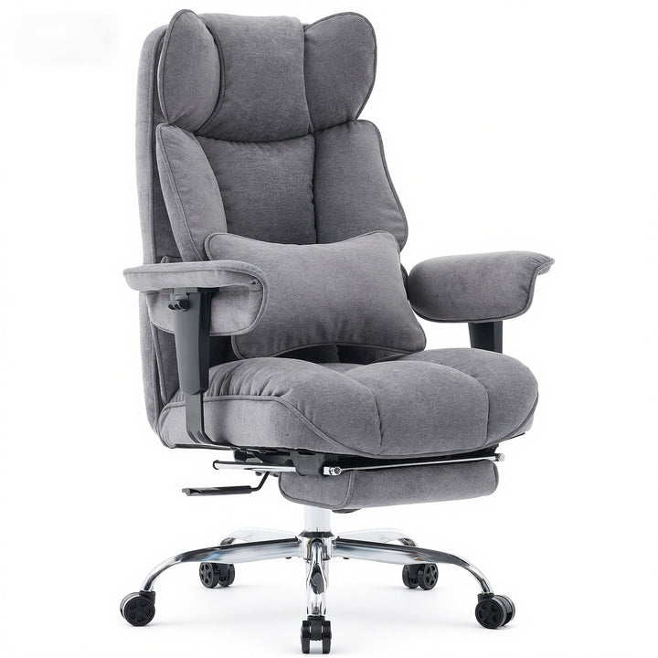 Efomao XXL Bürostuhl bis 200 kg, Schwerlast Stoff Chefsessel mit Fussstütze, Ergonomischer Computers