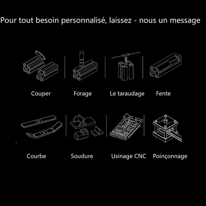 Coavoo 2 Stück 3030 Aluminiumprofil 400 mm lang, 30 mm x 30 mm Profile, eloxiert, Schwarz, T-Slot St