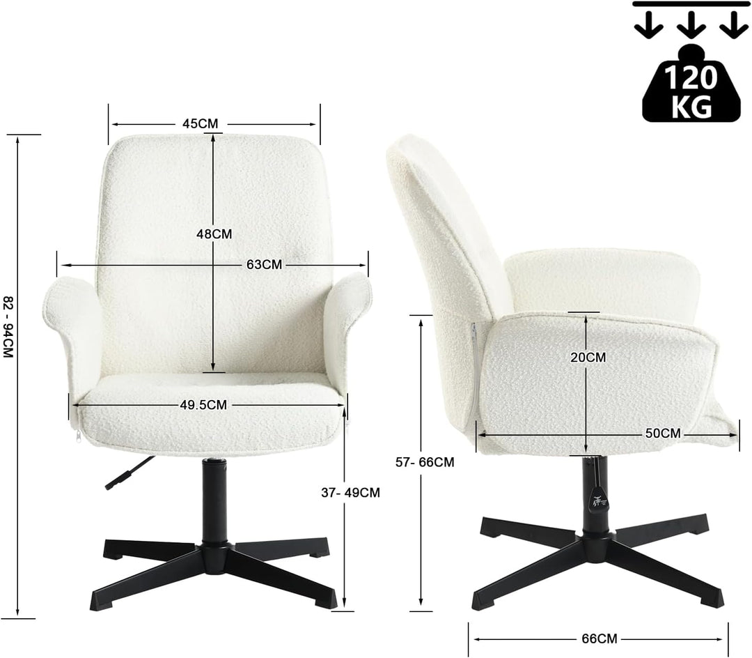 MEUBLE COSY Bürostuhl 4er Ergonomisch Schreibtischstuhl mit höhenverstellbar Armlehnen 360° Drehbar