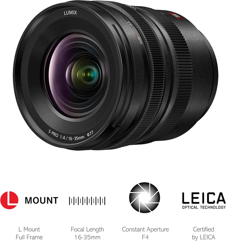 Panasonic S-R1635E LUMIX S PRO Superweitwinkel-Objektiv (16-35 mm, L-Mount Objektiv, F4.0, Filtergrö