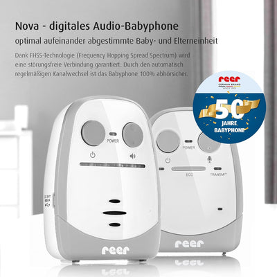 Reer Nova Babyphone vom Erfinder der Babyphone, mit Lautstärke-Regulierung und optischer Geräusch-An