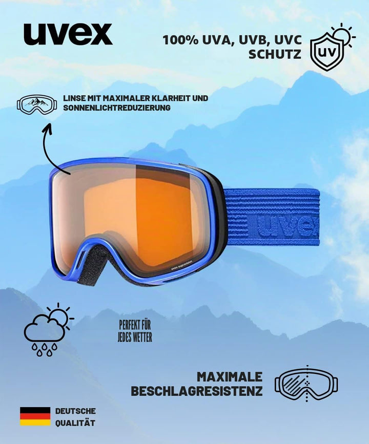 uvex scribble LG - Skibrille für Kinder - konstrastverstärkend - vergrössertes, beschlagfreies Sicht