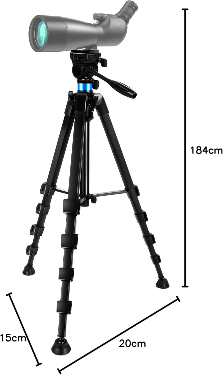 184 cm Spotting Scope und Fernglas Heavy Duty Stativ, Schiessen Jagd Rest V Yoke Stand mit Fernglas