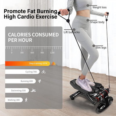 PROIRON Stepper für Zuhause, Up-Down-Stepper mit Display für Bein- und Po-Training, Grösseres Pedal