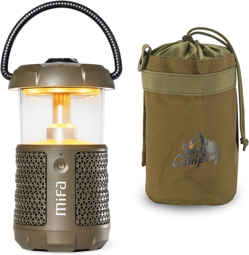 MIFA WildCamping Bluetooth Lautsprecher mit Camping Lampe, Bluetooth 5.3 20 Watt HiFi Sound, IP67 wa