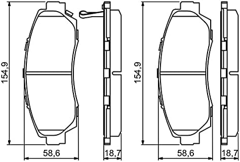 Bosch BP1238 Bremsbeläge - Vorderachse - ECE-R90 Zertifizierung - vier Bremsbeläge pro Set