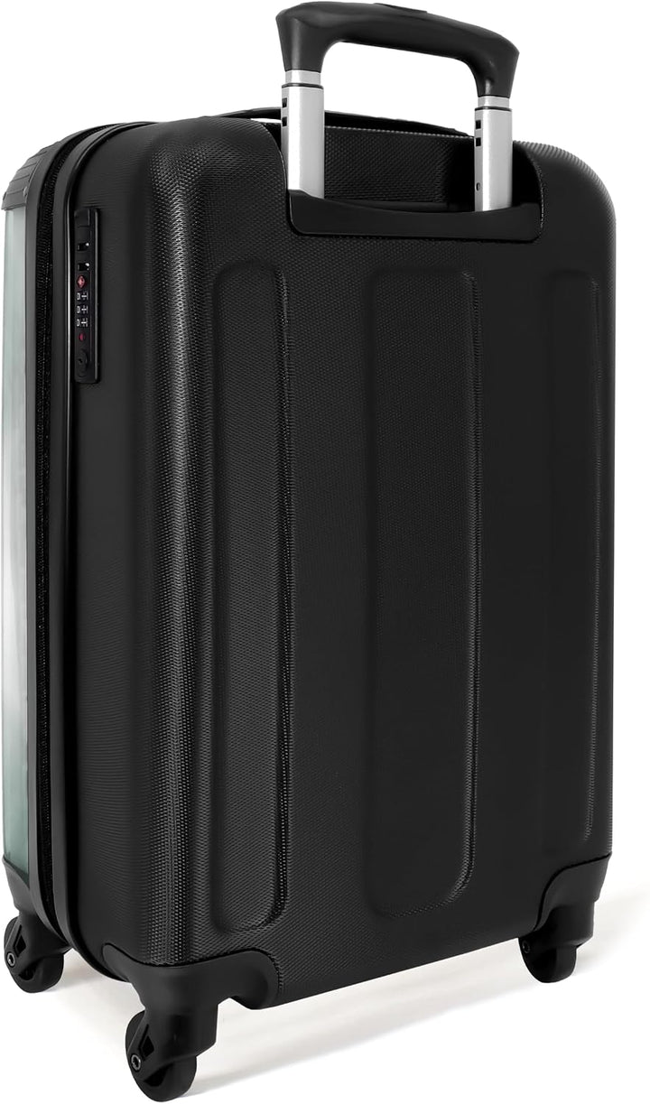 NoBoringSuitcases.com® Koffer Handgepäck Trolley Rollkoffer Kleine Reisekoffer mit 4 Rollen - Blätte