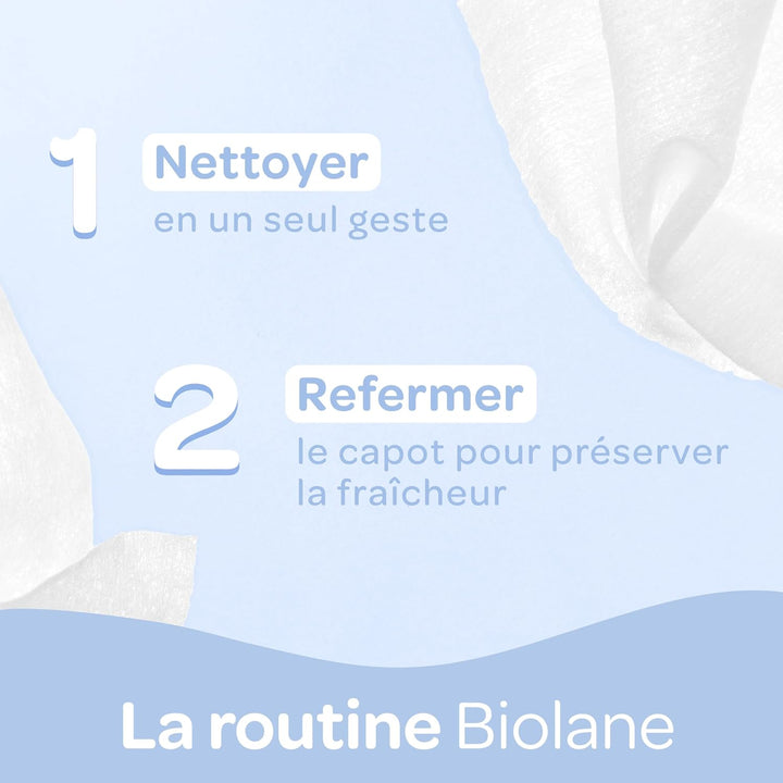 BIOLANE - Babytücher mit Wasser – 450 Tücher – 6 x 75 Stück – sanfte und effektive Reinigung – ab de
