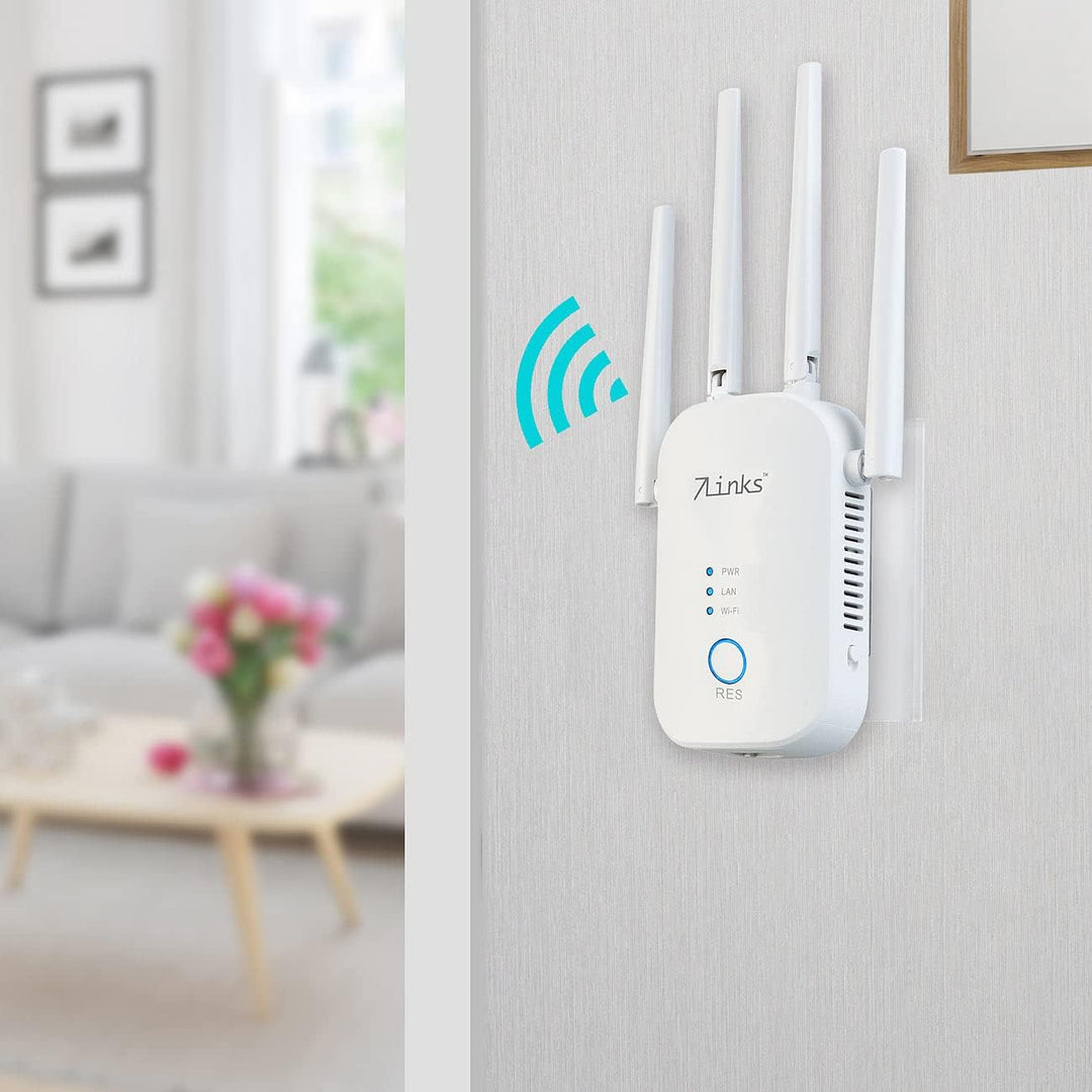 7links Dual WLAN-Repeater: Dualband-WLAN-Repeater, App ELESION, 2,4 & 5 GHz, bis 1.200 Mbit/s (Dualb