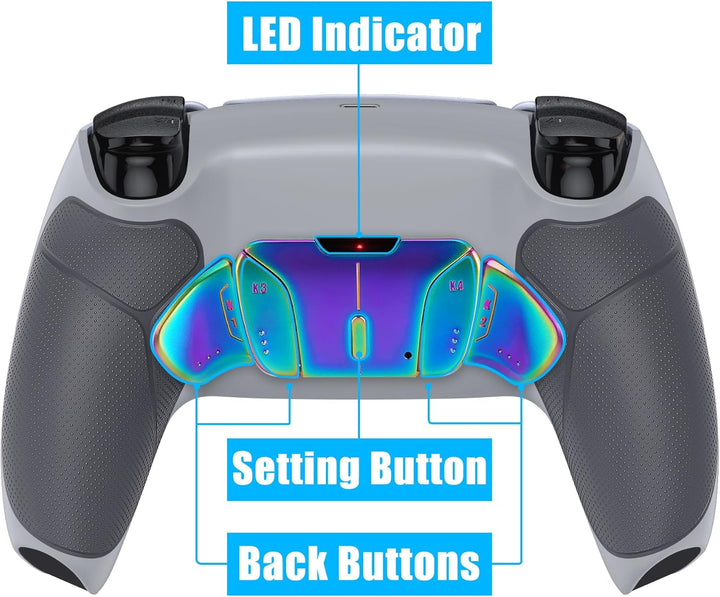 eXtremeRate Programmierbar RISE4 Remap Kit für ps5 Controller BDM-030/040,Real Metal Buttons(RMB) Re