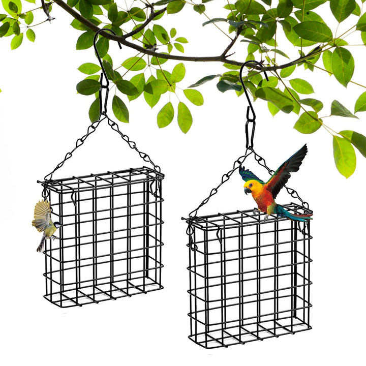 2 Stück Vogel Nistmaterial Halter Set,Aufhängen Vogelfutterstation,Futterstation für Wildvögel,Futte