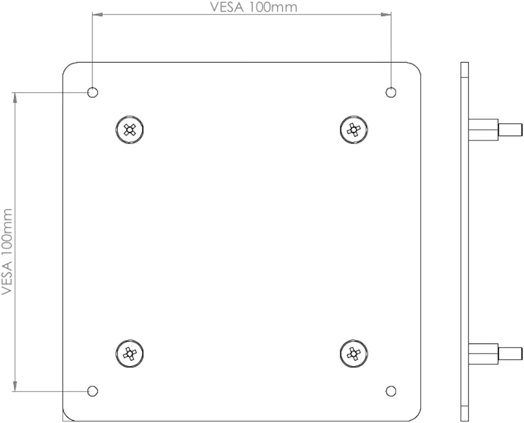 V061 VESA Adapter kompatibel mit Samsung C27RG50FQU, C27RG54FQU, 27 Zoll