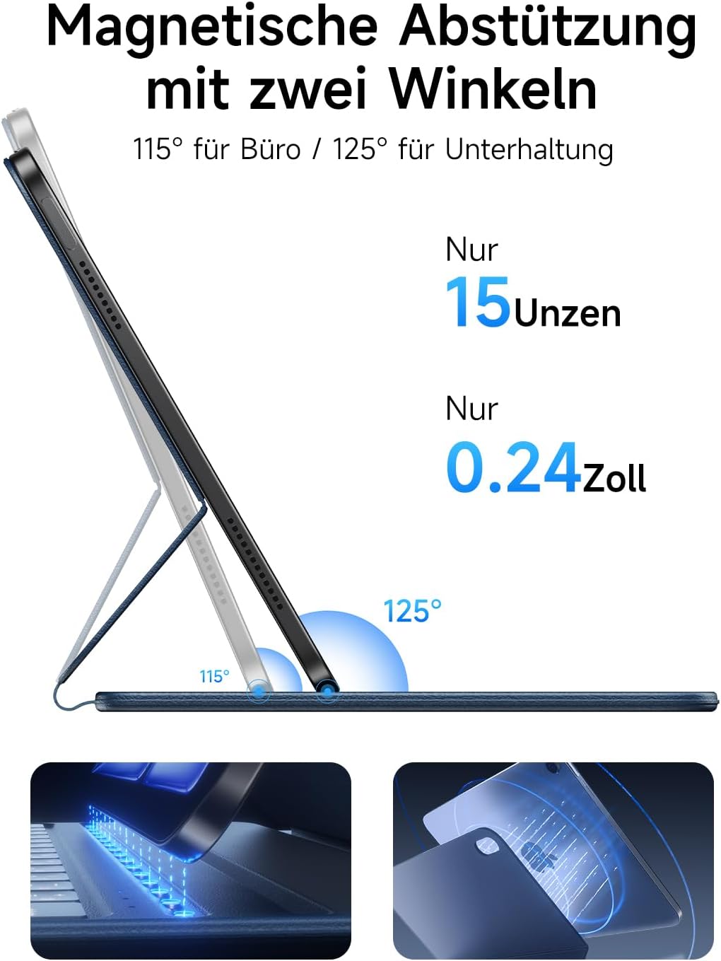 HOU ipad 10 Generation Hülle mit Tastatur (10,9 Zoll 2022),einstellbarem Winkel Tastatur ipad 10. Ge