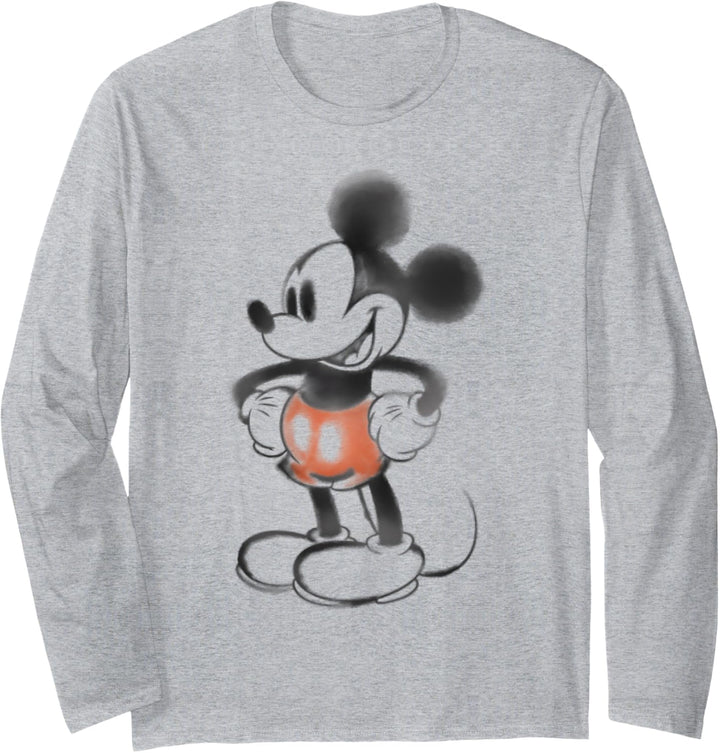 Disney Mickey And Friends Mickey Watercolor Portrait Langarmshirt