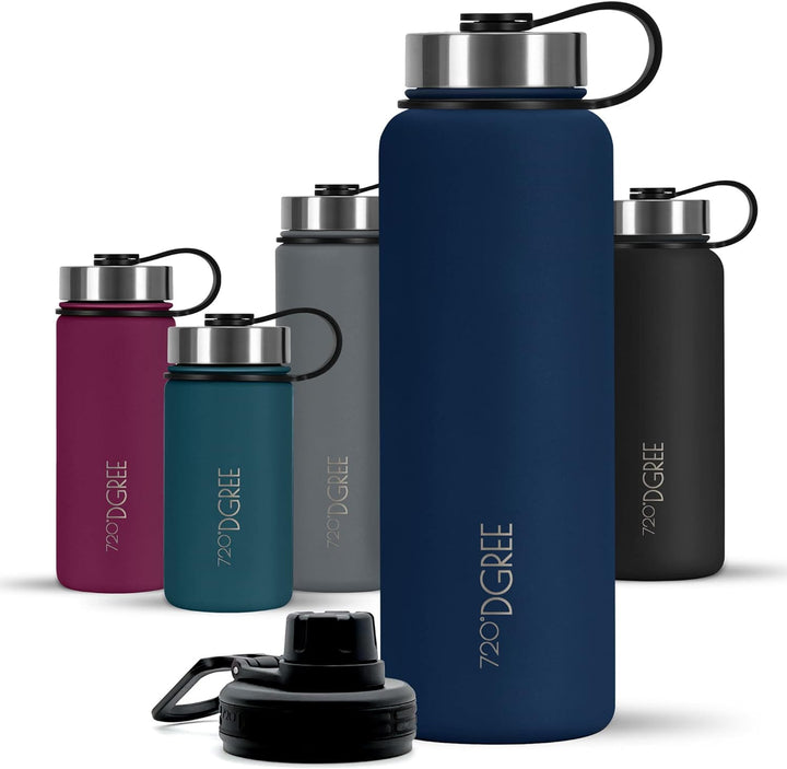 720°DGREE Edelstahl Trinkflasche “noLimit” – 1200ml - Auslaufsicher, Kohlensäure geeignet, BPA-Frei