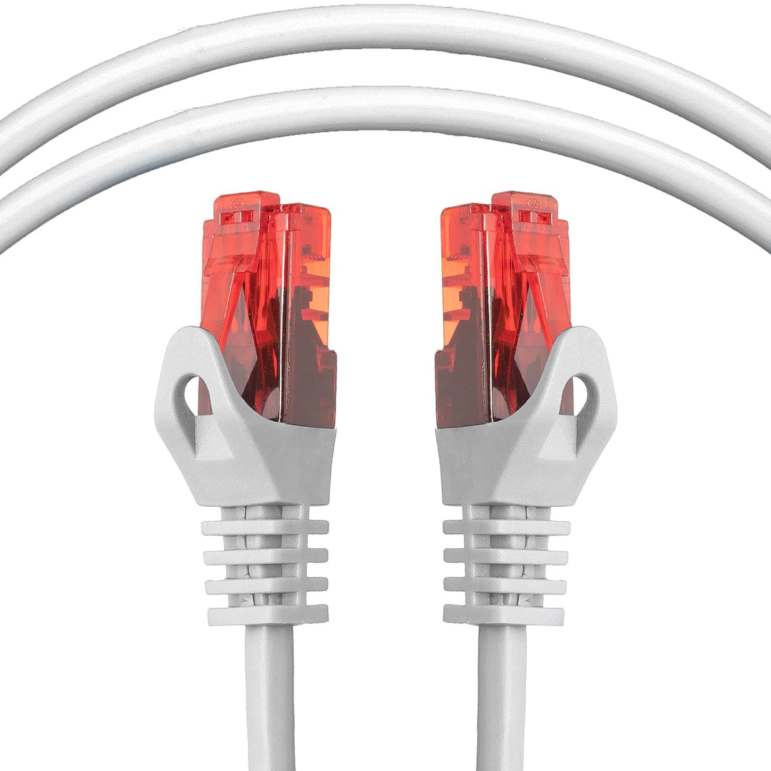 BIGtec - 10 Stück - 20m Gigabit Netzwerkkabel Patchkabel Ethernet LAN DSL Patch Kabel weiss (2x RJ-4