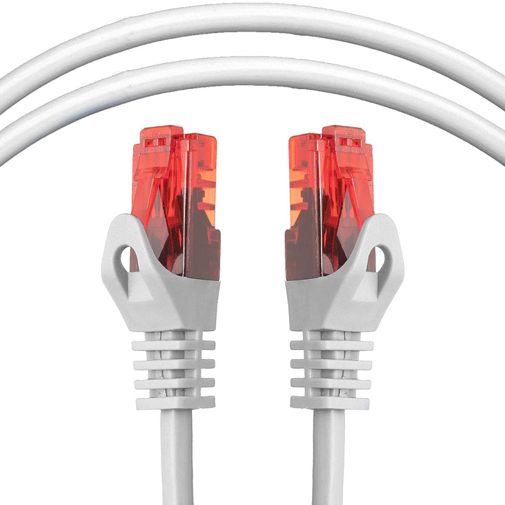 BIGtec - 10 Stück - 30m Gigabit Netzwerkkabel Patchkabel Ethernet LAN DSL Patch Kabel weiss (2x RJ-4