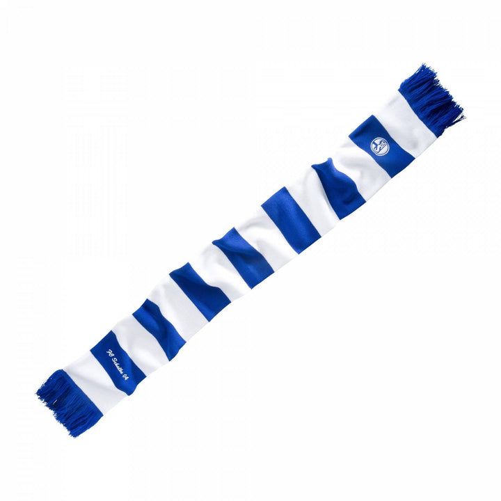 FC Schalke 04 Strickschal - Blockstreifen - blau/weiss Fanschal Schal S04 - Plus Lesezeichen I Love