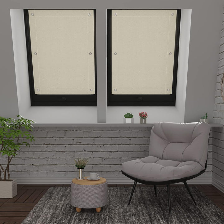 WOLTU Thermo Dachfenster Rollo ohne Bohren Sonnenschutz Verdunkelungsrollo mit Saugnäpfen, Thermorol