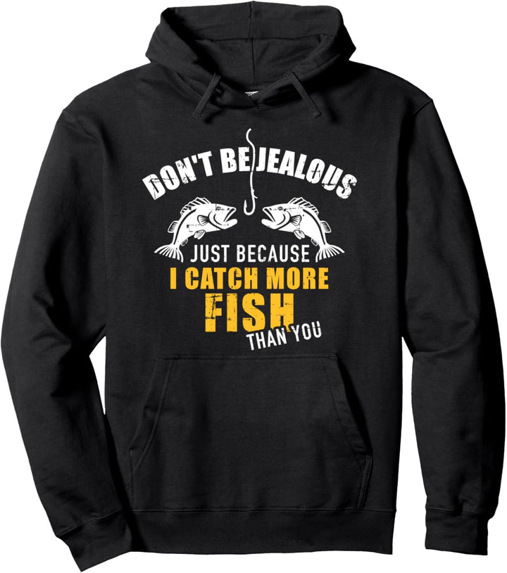 Angeln neidisch Spruch Pullover Hoodie