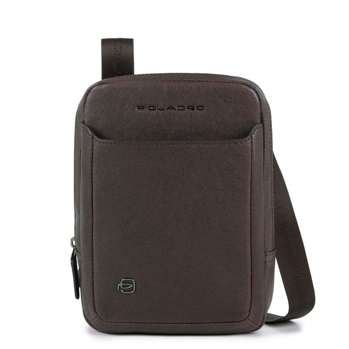 Piquadro Black Square Umhängetasche Leder 17 cm Marrone, Marrone