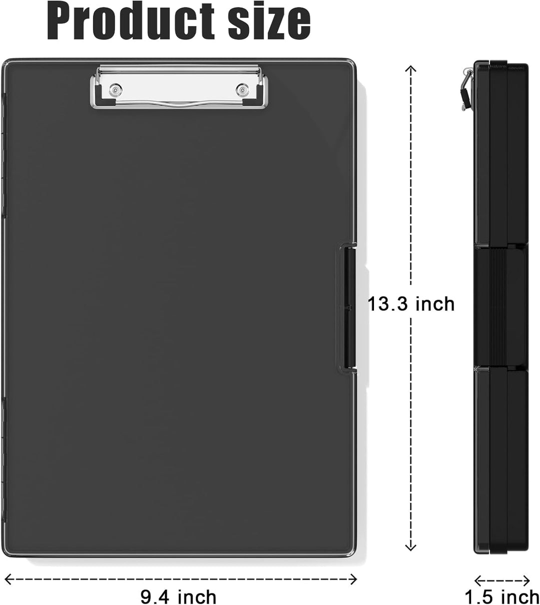 Kunststoff-Klemmbrett mit Aufbewahrung, Heavy-Duty Klemmbrett mit Dual Compartment Storage, glatte S