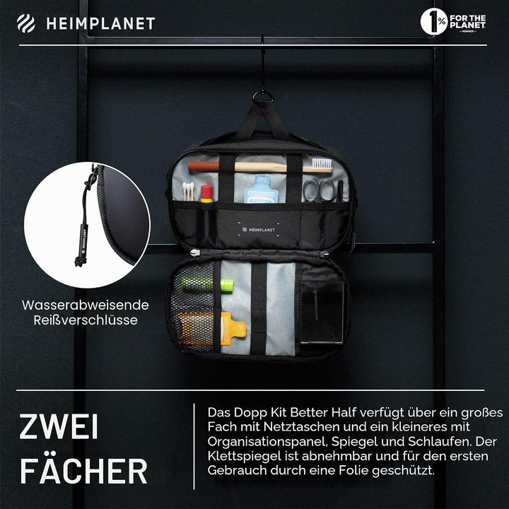 HEIMPLANET Original | HPT Carry Essentials - DOPP KIT Kulturtasche | Wasserfester Kulturbeutel aus r