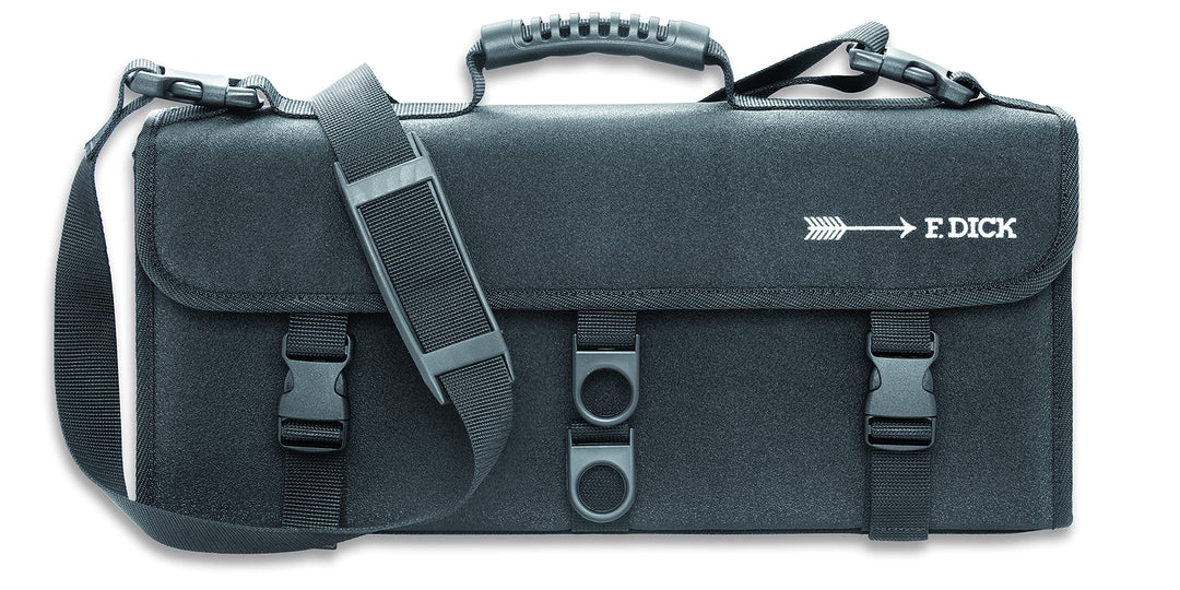 F. DICK Messertasche ohne Inhalt (Tasche unbestückt, mit 13 Fächern, Kunstfaser-Material, Messer-Tas